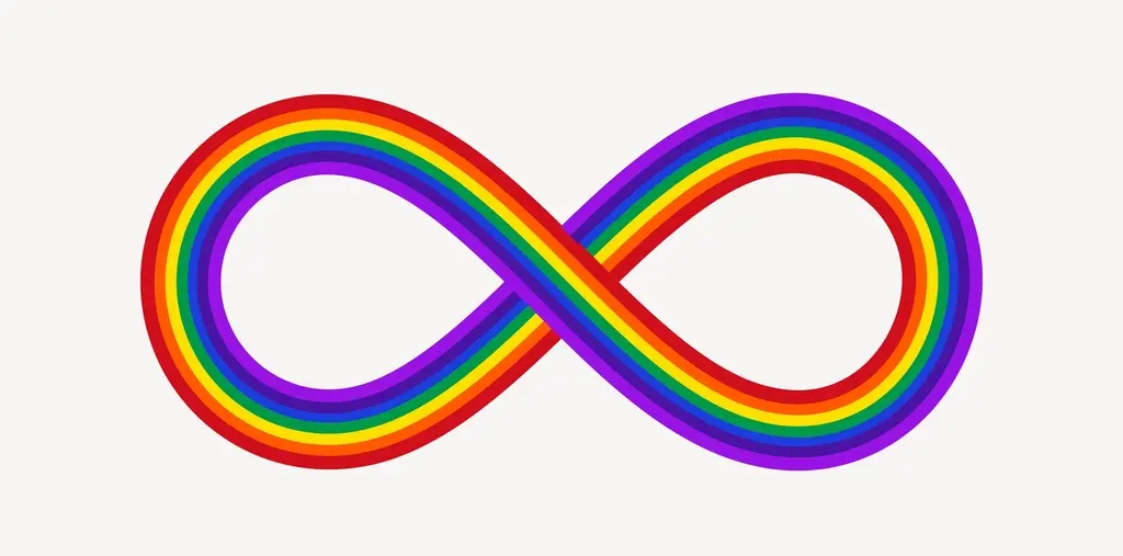 Rainbow infinity sign clipart illustration